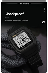 Годинник спортивний SYNOKE ALARM Black