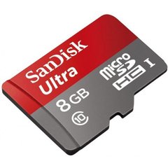 Карта памяти SanDisk Ultra microSD HC UHS-I 8GB Class 10 + SD adapter