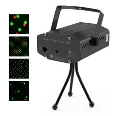 Святковий Лазерний проектор Диско Лазер 4 в 1 Mini Laser Stage Lighting чорний