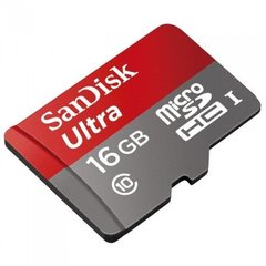 Карта памяти SanDisk Ultra microSD HC UHS-I 16GB Class 10 + SD-adapter