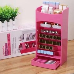 Вертикальный органайзер для косметики Cosmake Lipstick & Nail Polish Organizer № B47 Розовый