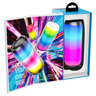 Портативная Bluetooth-колонка HOCO HC8 Pulsating colorful luminous wireless speaker Чёрная