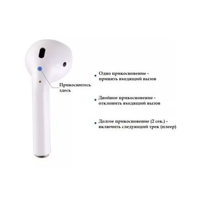 Безпровідні сенсорні Bluetooth навушники TWS i100 White